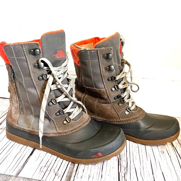 THE NORTH FACE Heat Seeker Leather 200 Gram Insulated Waterproof Winter Boots 8 - Picture 1 of 15